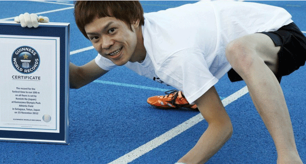 Kenichi Ito Fastest 100-meter on all fours