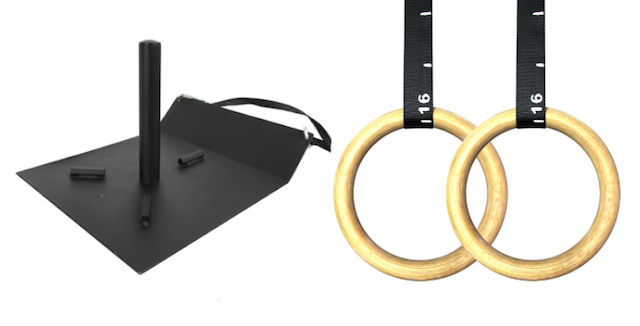 Urban Fitness Supplies Second Prize Power Sled and Wooden Gym Rings