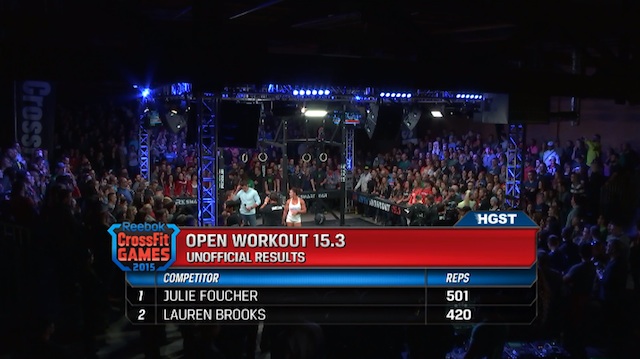 Julie Foucher defeats Brooks in 15.3