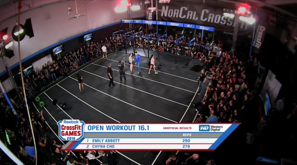 Emily Abbott defeats Chyna Cho in crossfit open 16.1 3