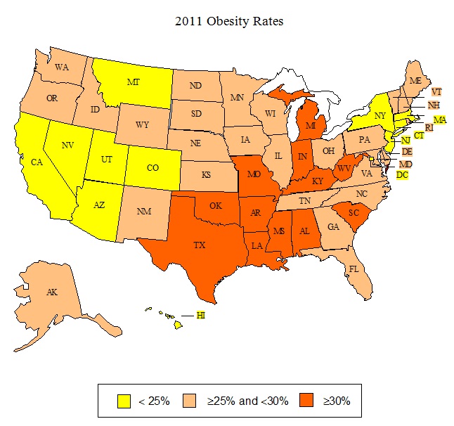 Obesity Rates Map