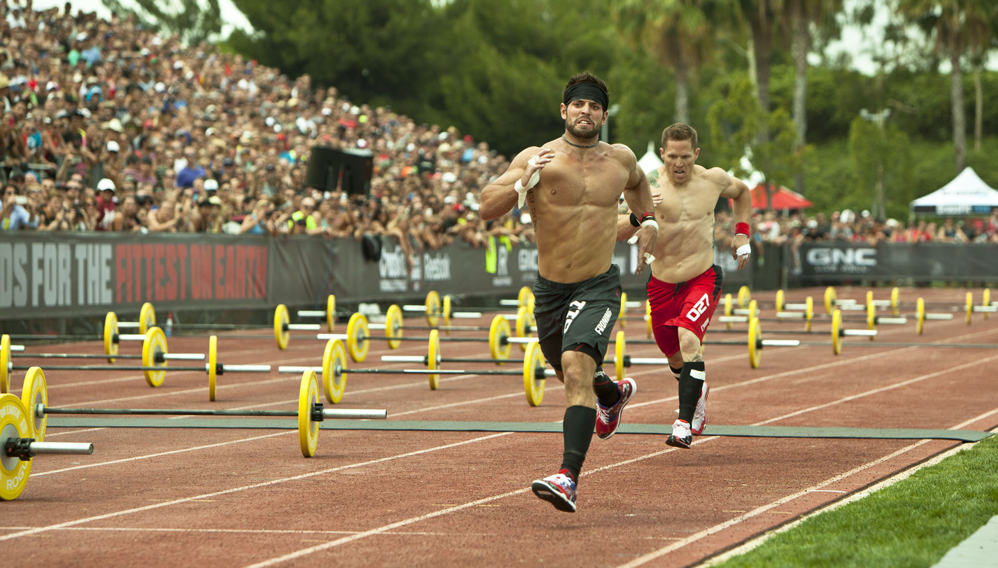 Matt Chan chasing down Froning in the Track Triplet