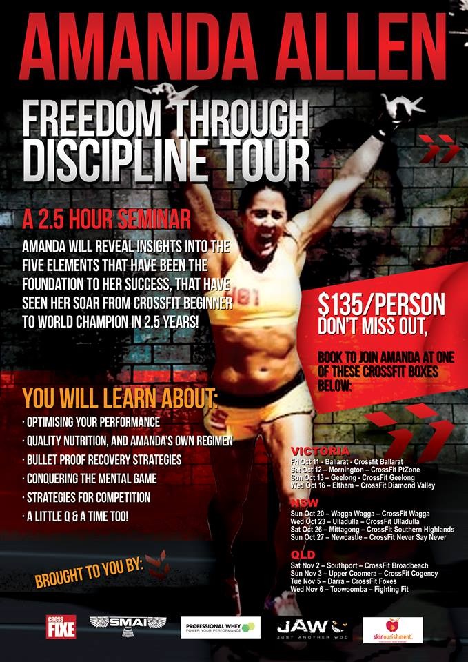 Amanda Allen Freedom Through Discipline Tour