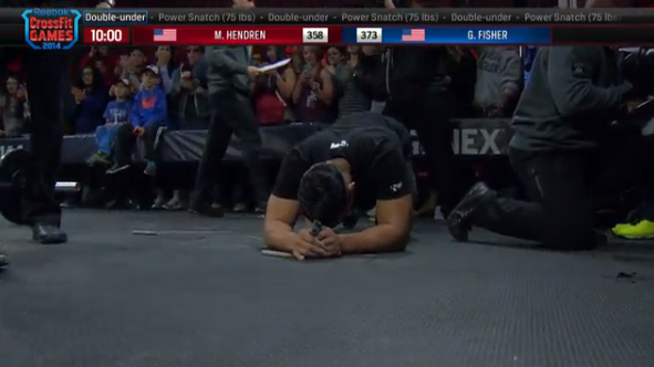 Garret Fisher collapses after 14.1