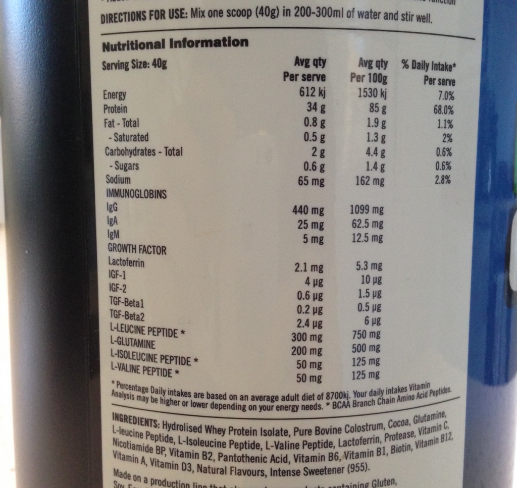 swift protein ingredients